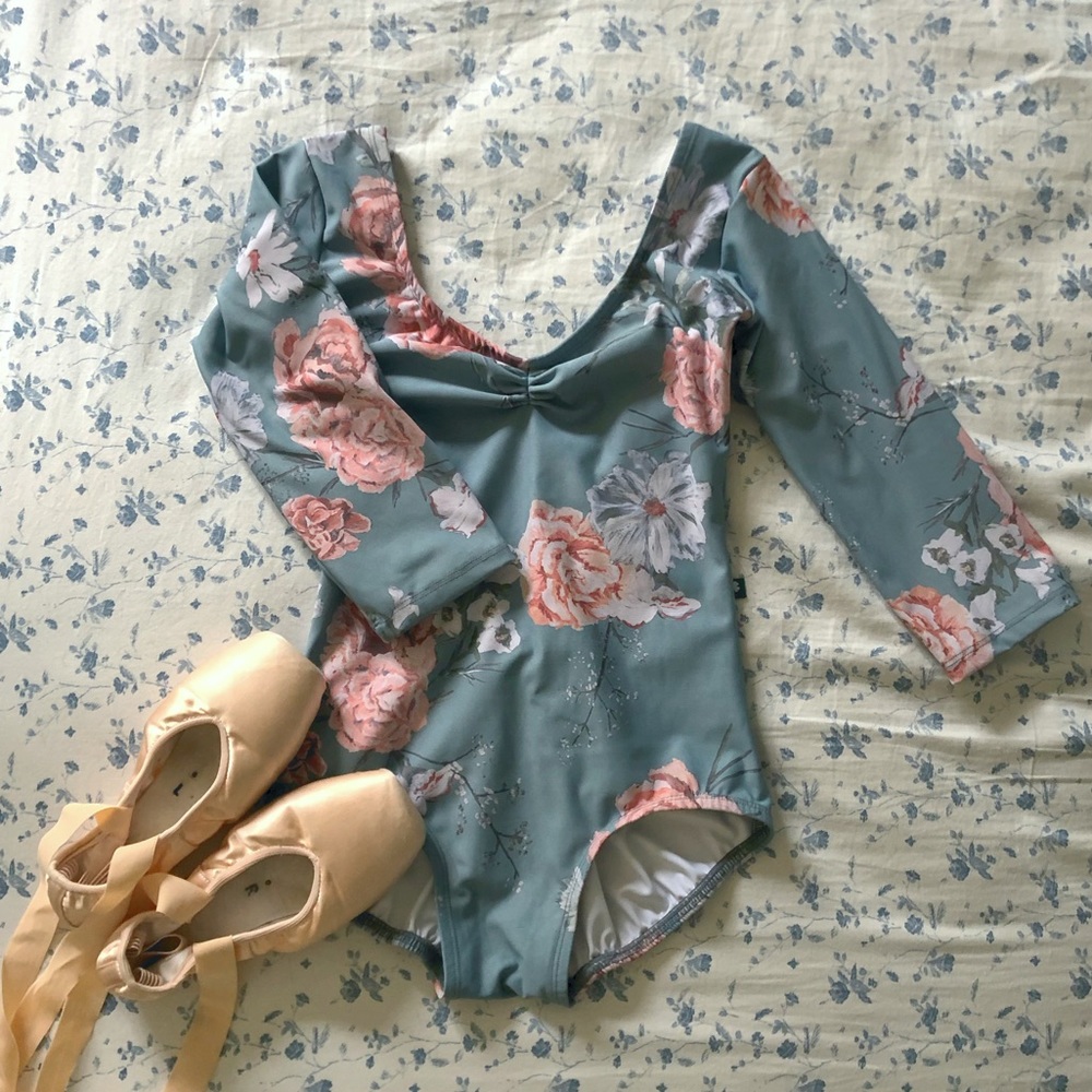 LuckyLeo Blue Antoinette Moon Leotard (M)